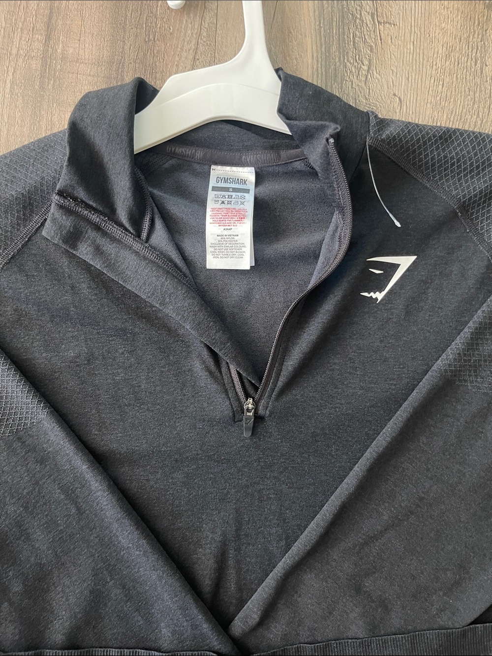 Gymshark women cDark Charcoal Quarter-Zip Training Top